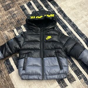 Boys, lime, green, black, and gray  Nike puffer coat NWT!